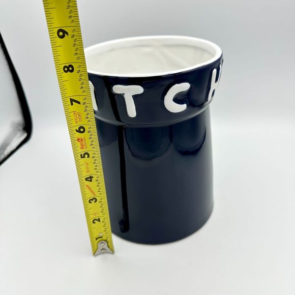 Home Essentials & Beyond Kitchen Utensil Jar Holder Canister Organizer Navy Blue - Picture 5 of 8